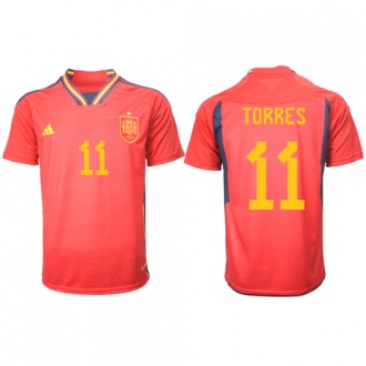 Spania Ferran Torres #11 Hjemmedrakt VM 2022 Kortermet